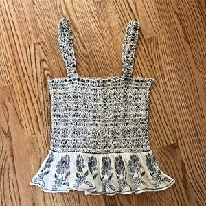 Patrons of peace scrunched blouse, size XS. Ruffled details.